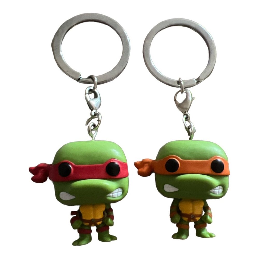 Funko Pocket POP Keychain Teenage Mutant Ninja Turtles Rapheal & Michelangelo